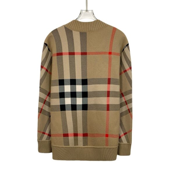 Burberry Checkered Merino Wool Cardigan Sweater XS - Picture 2 of 6